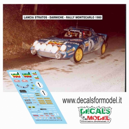 DECAL 1:43 LANCIA STRATOS - DARNICHE - RALLY MONTECARLO 1980