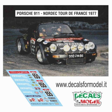 DECAL 1:43 PORSCHE 911 - NORDEC - TOUR DE FRANCE 1977