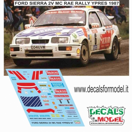 DECAL 1:43 FORD SIERRA COSW 2V - MCRAE - WINNER RALLY YPRES 1987