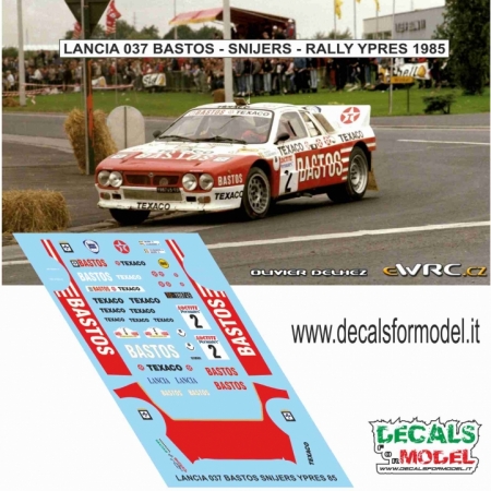 KIT 1:43 LANCIA 037 EVO 2 - BASTOS - SNIJERS - RALLY YPRES 1985