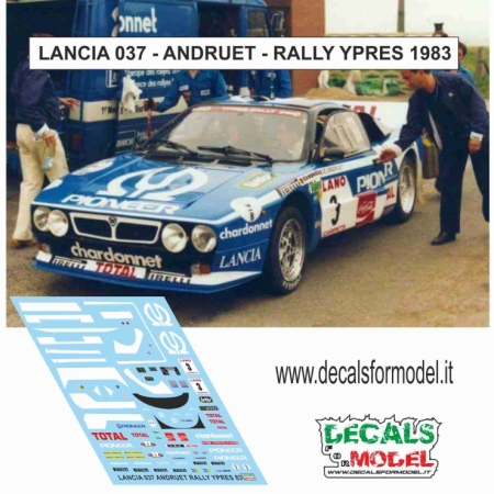 KIT 1:43 LANCIA 037 EVO 1 - CHARDONNET - ANDRUET - RALLY YPRES 1983