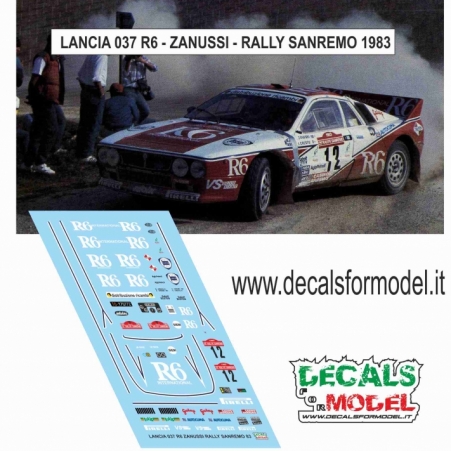 KIT 1:43 LANCIA 037 EVO 1 - R6 - ZANUSSI - RALLY SANREMO 1983