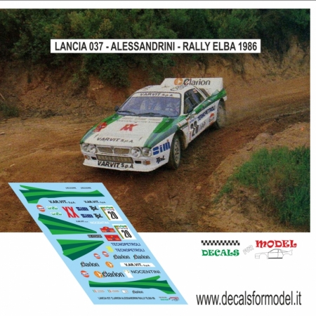 KIT 1:43 LANCIA 037 - ALESSANDRINI - RALLY ELBA 1986