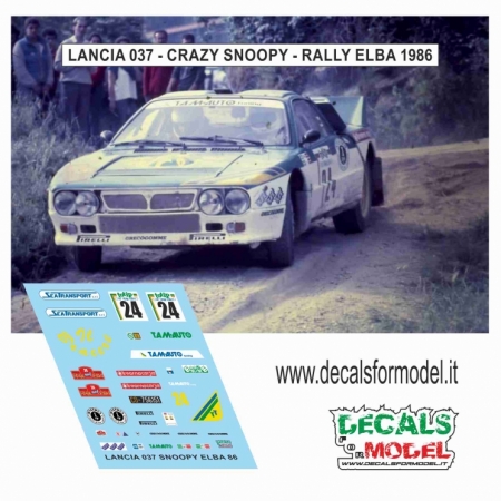 KIT 1:43 LANCIA 037 - CRAZY SNOOPY - RALLY ELBA  1986