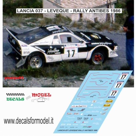 KIT 1:43 LANCIA 037 - LEVEQUE - RALLY ANTIBES 1986