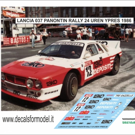 KIT 1:43 LANCIA 037 - PANONTIN - RALLY YPRES 1986