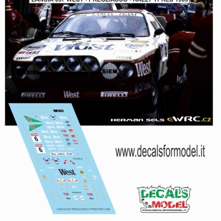 KIT 1:43 LANCIA 037 - WEST - PREGLIASCO - RALLY YPRES 1985