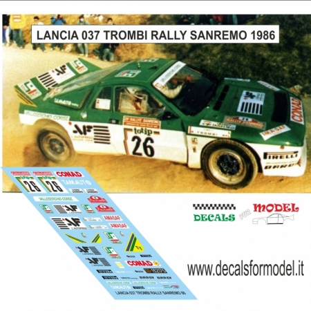 KIT 1:43 LANCIA 037 - TROMBI - RALLY SANREMO 1986