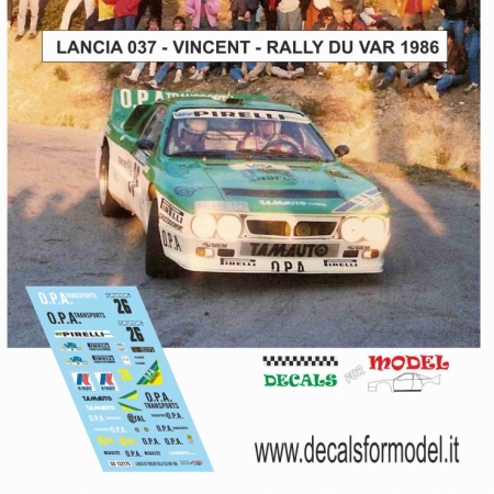 KIT 1:43 LANCIA 037 - VINCENT - RALLY VAR 1986