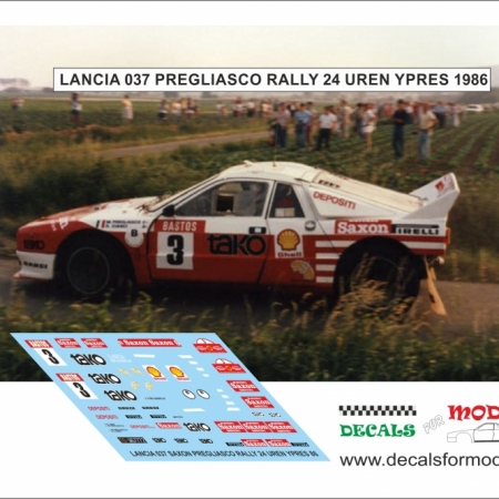 KIT 1:43 LANCIA 037 - PREGLIASCO - RALLY YPRES 1986