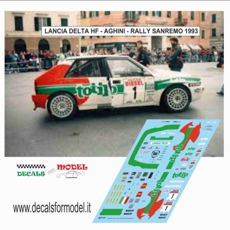 KIT 1:43 LANCIA DELTA HF - TOTIP - AGHINI - RALLY SANREMO 1993