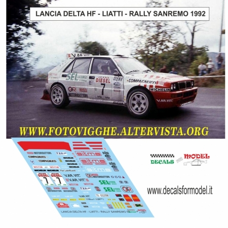 KIT 1:43 LANCIA DELTA HF - LIATTI - RALLY SANREMO 1992