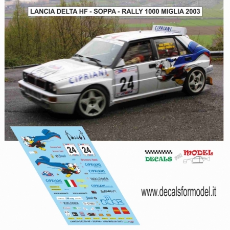 KIT 1:43 LANCIA DELTA HF - SOPPA - RALLY 1000 MIGLIA 2003