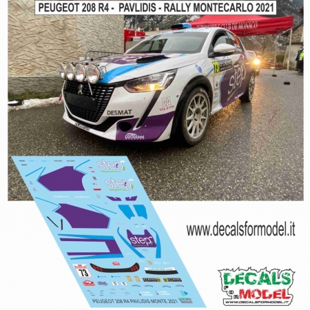 KIT 1:43 PEUGEOT 208 R4 - PAVLIDIS - RALLY MONTECARLO 2021