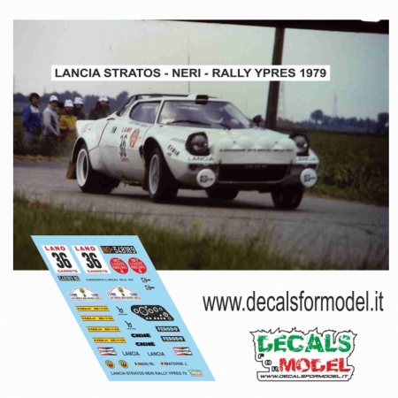 DECAL 1:43 LANCIA STRATOS - NERI - RALLY YPRES 1979