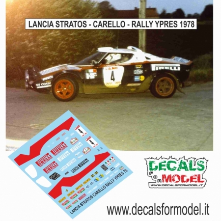 DECAL 1:43 LANCIA STRATOS - CARELLO - RALLY YPRES 1978