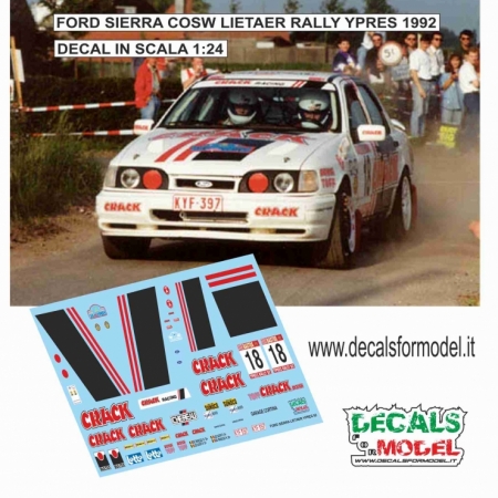 DECALS 1:24 FORD SIERRA COSW - LIETAER - RALLY YPRES 1992