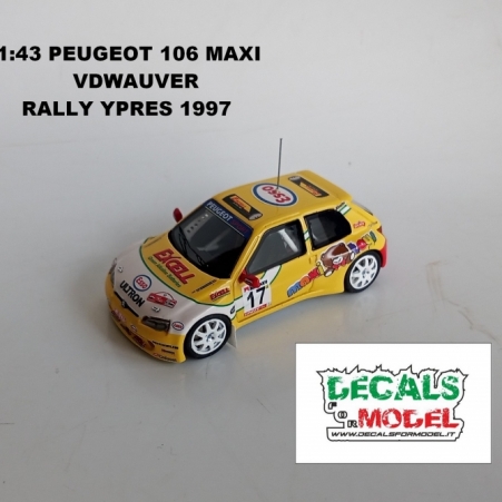 1:43 PEUGEOT 106 MAXI - VDWAUVER - RALLY YPRES 1997