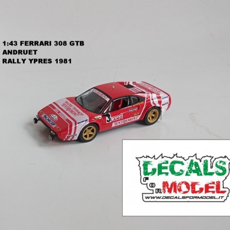 1:43 FERRARI 308 GTB - ANDRUET - RALLY YPRES 1981 - WINNER