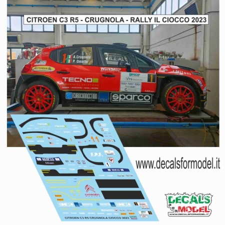 DECALS 1:43 CITROEN C3 R5 - CRUGNOLA - RALLY IL CIOCCO 2023 - WINNER