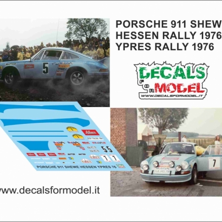 DECAL 1:43 PORSCHE 911 - SHEWE - RALLY HESSEN + RALLY YPRES 1976