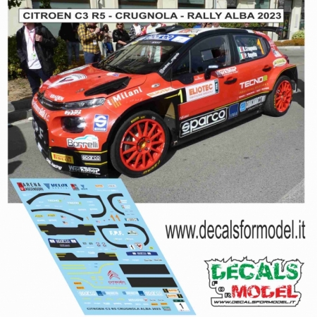 DECAL 1:43 CITROEN C3 R5 - CRUGNOLA - RALLY ALBA 2023