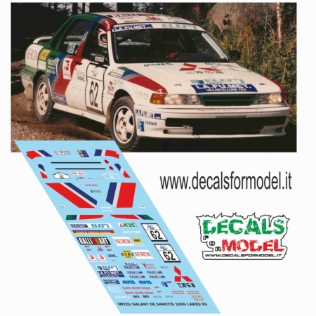 DECAL 1:43 MITSUBISHI GALANT VR 4 - DE SANCTIS - RALLY 1000 LAKES 1995