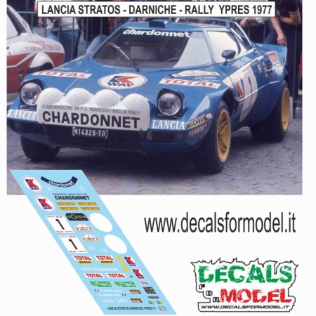 DECAL 1:43 LANCIA STRATOS - DARNICHE - RALLY YPRES 1977