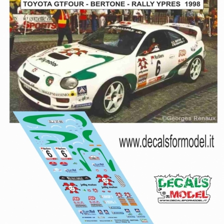 DECAL 1:43 TOYOTA CELICA GT FOUR - BERTONE - RALLY YPRES 1998