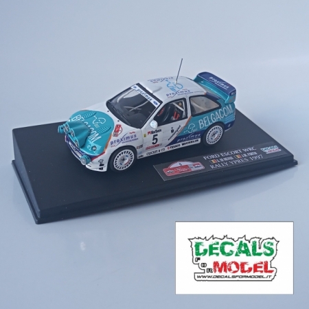 MODELLO 1:43 FORD ESCORT WRC - BELGACOM - DE MEVIUS - RALLY YPRES 1997