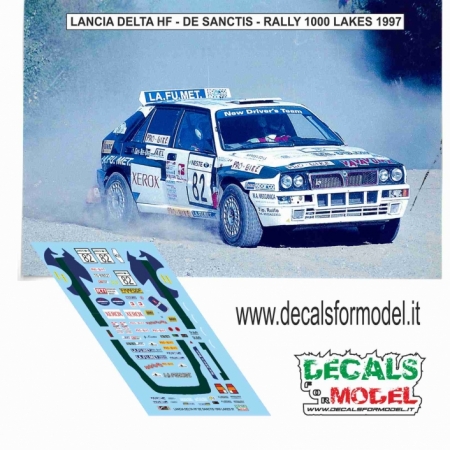 DECAL 1:43 LANCIA DELTA HF - DE SANCTIS - RALLY 1000 LAKES 1997