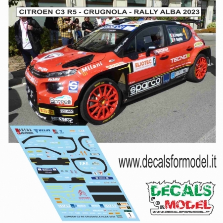 1:24 DECAL CITROEN C3 R5 - CRUGNOLA - RALLY ALBA 2023