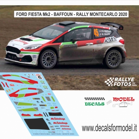 1:24 DECAL FORD FIESTA R5 MK - BAFFOUN - RALLY MONTECARLO 2020