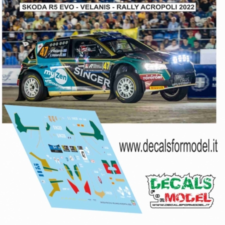 1:24 DECAL SKODA FABIA R5 EVO - VELANIS - RALLY ACROPOLI 2023