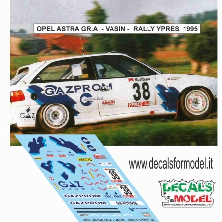 DECALS 1:43 OPEL ASTRA GSI - GAZ PROM - VASIN - RALLY YPRES 1995