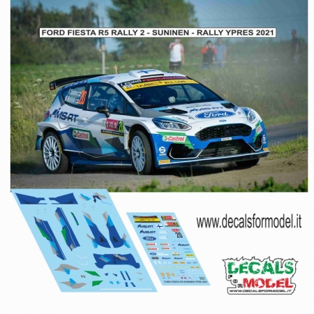 1:24 DECALS FORD FIESTA MK2 R5 - SUNINEN - RALLY YPRES 2021