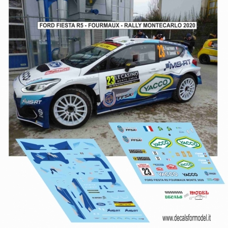 1:24 DECALS FORD FIESTA MK2 R5 - FORMAUX - RALLY MONTECARLO 2020