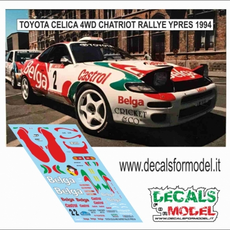 DECALS 1:43 - TOYOTA CELICA 4WD - CHATRIOT - RALLY YPRES 1994