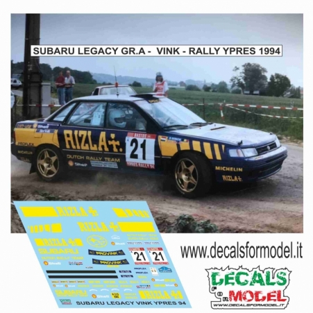 DECALS 1:18 - SUBARU LEGACY GR. A - VINK - RALLY YPRES 1994