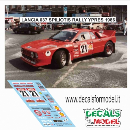DECALS 1:43 - LANCIA 037 - SPILIOTIS - RALLY YPRES 1986