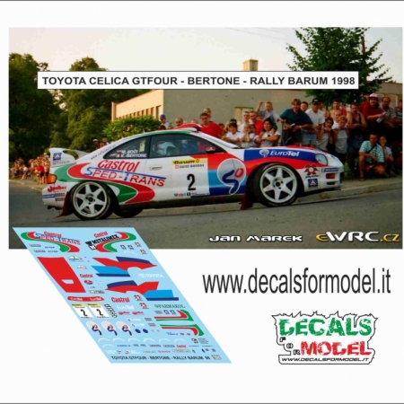 DECALS 1:43 TOYOTA CELICA GTFOUR - BERTONE - RALLY BARUM 1998 - WINNER
