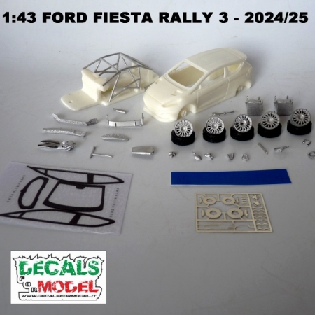 KIT 1:43 FORD FIESTA RALLY 3 - 2024 /2025 ONLY KIT