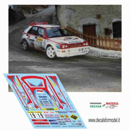 1:64 DECAL - LANCIA DELTA HF - DUCRUET - RALLY MONTECARLO 1996