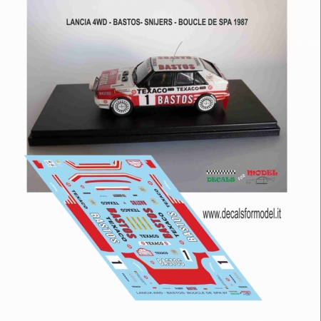 LANCIA DELTA 4WD - BASTOS - SNIJERS - RALLY BOUCLES DE SPA 1987
