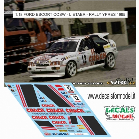 1:18 DECALS - FORD ESCORT COSW - LIETAER - RALLY YPRES 1995