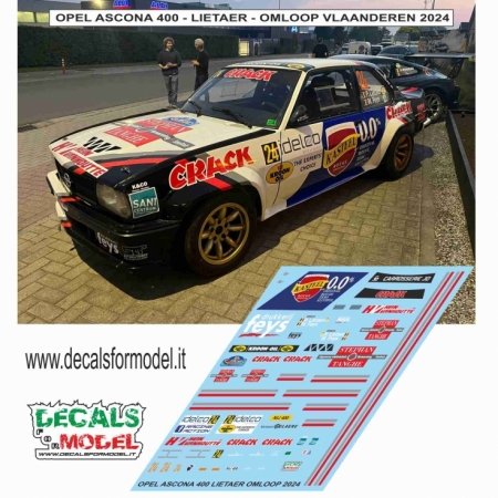 DECALS 1:43 - OPEL ASCONA 400 - LIETAER - RALLY OMLOOP 2024