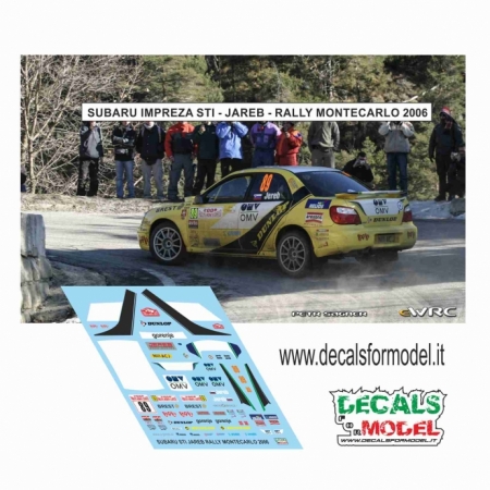 DECALS 1:43 - SUBARU IMPREZA STI - JEREB - RALLY MONTECARLO 2006