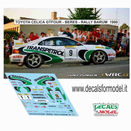 DECALS 1:24 TOYOTA CELICA GT FOUR - BERES - RALLY BARUM 1998
