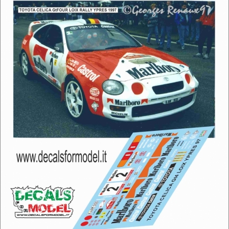 DECALS 1:24 - TOYOTA CELICA GT FOUR - LOIX - RALLY YPRES 1997