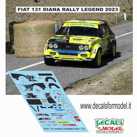 DECALS 1:24 - FIAT 131 ABARTH - DIANA - RALLY LEGEND 2023